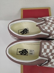 New Vans Classic Slip-On Color Theory Checkerboard Walnut Brown Boys 3