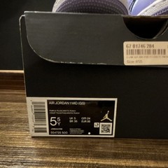 Jordan Air Jordan 1 Mid GS Purple Light Blue White Leather 5.5Y