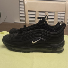 Nike Air Max 97 Unisex Kids Black Athletic Sneakers US 5Y 921522-011