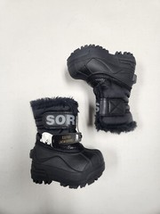 NWOB Sorel Kid’s Snow Commander Insulated Warm Boots Black Toddler Size 4