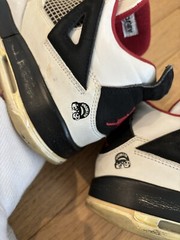 2006 NIKE AIR JORDAN 4 IV RETRO WHITE VARSITY RED MARS BLACK 308498-162 US 6.5Y