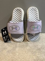 Violet Youth Size 3Y Under Armour Adjustable Slides (G Ignite Pro 8)