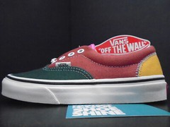 VANS ERA VARSITY PATCHWORK MULTI-COLOR OFF WHITE GREEN BROWN RED VN0A4BV4V9H 3.5