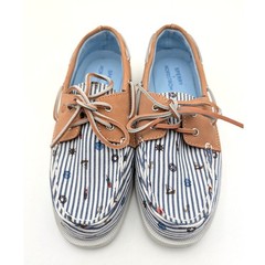 Sperry Authentic Original 2-Eye Boat Shoe Kids‘ Nautical Print Size US4M EU36