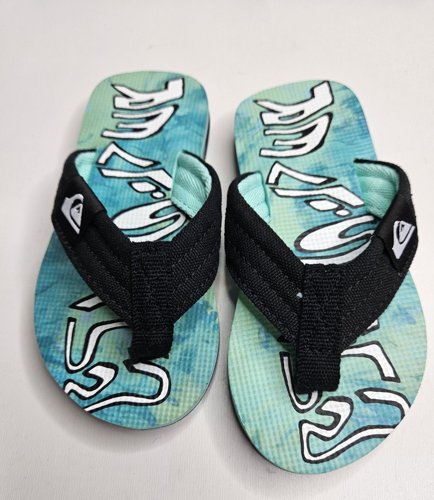 Quiksilver Boy’s Molokai Layback Sandal – Green / Black / Blue NEW Size 10