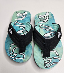 Quiksilver Boy’s Molokai Layback Sandal – Green / Black / Blue NEW Size 10
