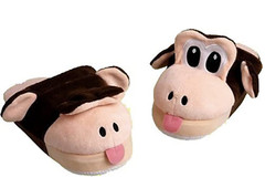 Monkey Animated Slippers for Kids – Fun Plush Pop-Up Shoes Like Stompeez