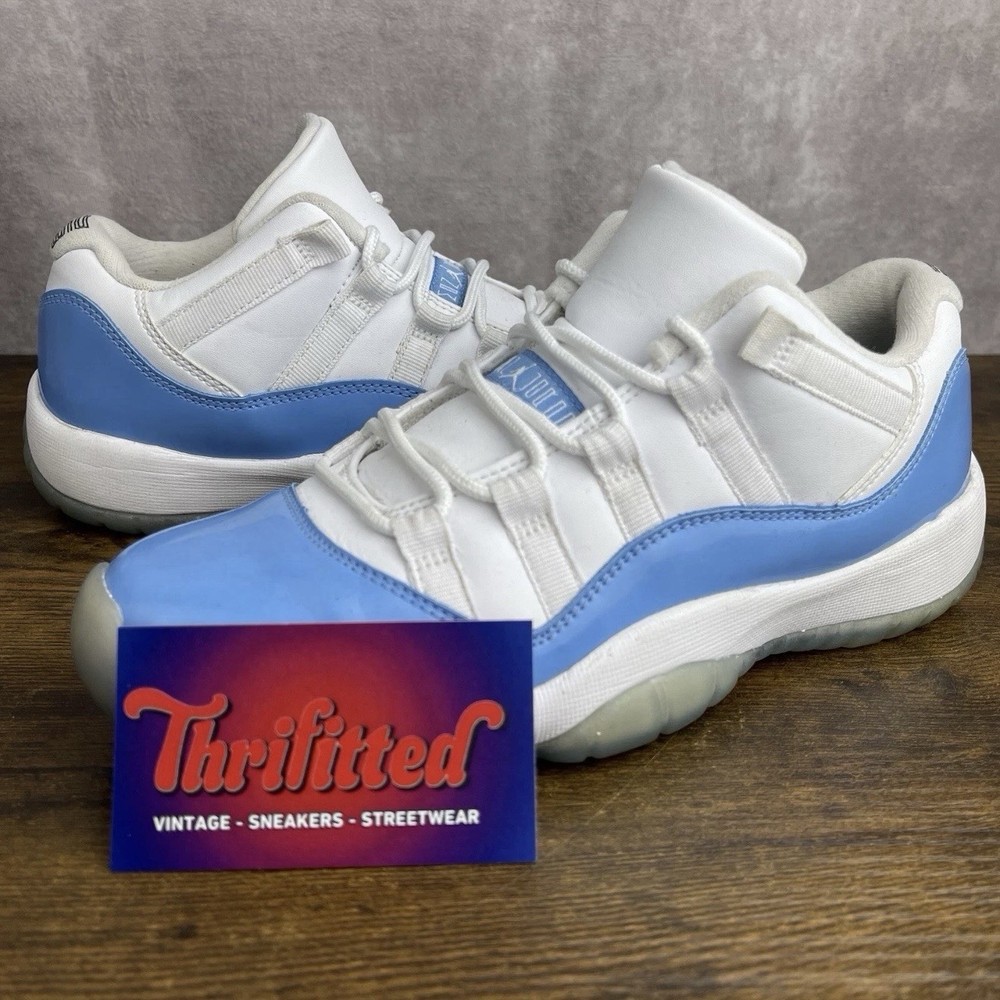 Air Jordan 11 Retro Low University Blue UNC Size 6 GS 7.5W 528896-106 Youth Shoe