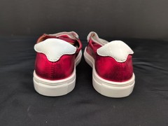 Atlanta Moccasin Heart Design Hook & Loop Sneakers Kids Shoes EU 33 Red Metallic