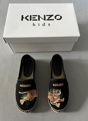 NIB KENZO Kids TIGER BLACK ESPADRILLES / SHOES UK 12 US 13 EURO 30 – 31