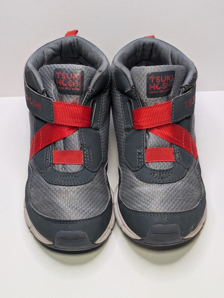 Tsukihoshi Slate Red Athletic Shoes Kids Size US 4 EUR 38 Hook Loop