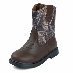 Northside Partner Boys/Girls Brown Camouflage Pull on Side Zip Cowboy Boots 3