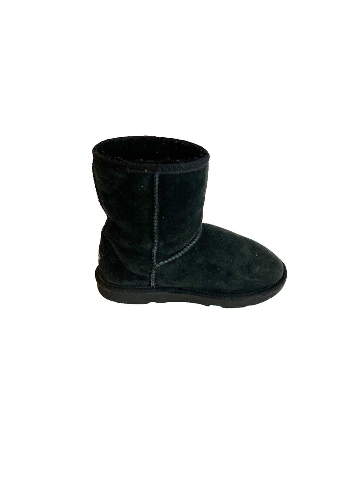 UGG Kids Classic II Black Suede Boots Kids Size 2 Youth 1017703K