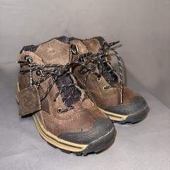 Timberland Boots Toddler US Size 11.5 Brown Leather Hiking Trail Shoes Lace Up