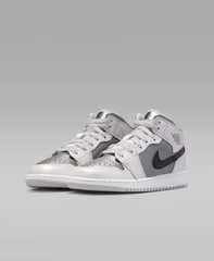 Nike Air Jordan 1 Mid SE GS Photon Dust Flat Pewter Black Blue Chill HV4400-014
