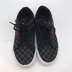Vans Seldan Checkerboard Black/Red Skate Shoes Youth 1 Lace Up Low Top Sneakers