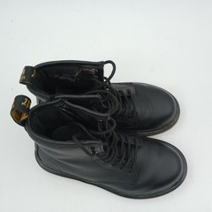 Dr Martens Combat Boots Kids Size US 13 Black Leather AirWair Side Zip 1460J