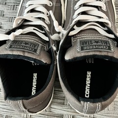Converse All Star Low Canvas Brown Junior Size 5.5 White Lace Sneakers Great