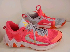 Nike Ja 1 Unisex Size US 9.5 Pink/Gray/Orange Low Top Lace Up Sneakers