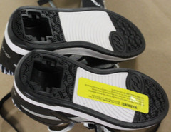 Heelys Reebok Size 5 Youth Black White & Silver Hightop Skate Sneakers Shoes NEW