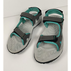 Power Outdoor Sport Sandals Gray Teal Adjustable Hiking Water Shoes Size 7