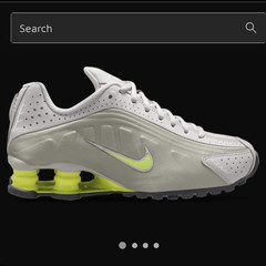 Nike Shox R4 (GS) Low Top Leather Athletic Sneakers College Grey/Volt 5Y