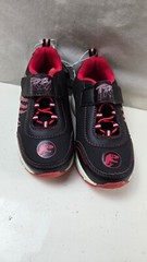 Universal Studios Kids Dinosaur Shoes Sz 10 Black Red Athletic Lace Up Sneakers