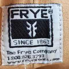 Frye Harness Boots Youth 1 Brown Leather Mid Calf Zip Riding Biker Western