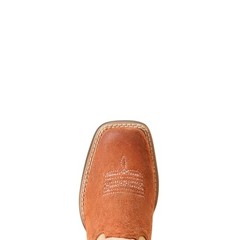 ARIAT YOUTH DERBY MONROE WESTERN BOOT – SIZE 6 YOUTH – GOLD/PNK/BROWN