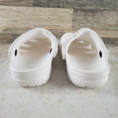 Crocs Classic Clogs Kids Sz 10 C10 White Ankle Strap Round Toe Slip-On Shoes