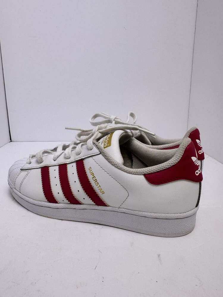 Adidas Superstar Foundation J Sneakers White Pink Shell Toe Size 6Y