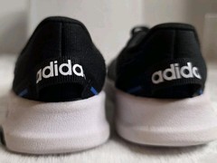 Adidas Kids Black and White Sneakers with Blue Detail, Infant Size 5