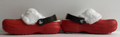 Crocs Classic Lined Santa Clogs KIDS/CHILD 10 Red & White Christmas Holiday NWT
