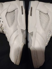 Nike Air Jordan 5 Retro OG ( GS) white/black- metallic silver Size 6.5 Used