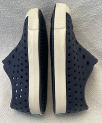 NATIVE Jefferson Shoe Regatta Blue Shell White Kids C6 Slip-on Waterproof $40