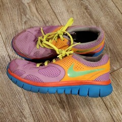 Nike Free Run+ 2 DB Doernbecher Kids Size 3.5 Purple Orange