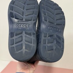 Crocs Handle It Size J1 Rain Boots Youth Waterproof Rubber Shoes Navy Blue