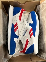 Reebok Classic Leather Shoes HQ6305 Size 4 Red White Blue