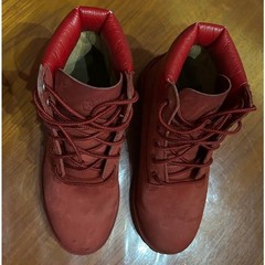 Timberland Waterproof Boots Premium Red Mono Size 4 Junior Boys A13HV A2825