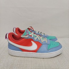 Nike Court Borough Low 2 GS Multicolor Blue Red Teal DV5456-400 Youth 6.5Y