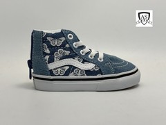 Vans Sk8-Hi Zip Denim Navy / True White Toddler Size 5.5 Shoes VN0A4BV1NWD