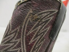 ANDERSON BEAN BOOTS Black Purple Leather Cowboy Boot Youth Kids Size 3 St 2001