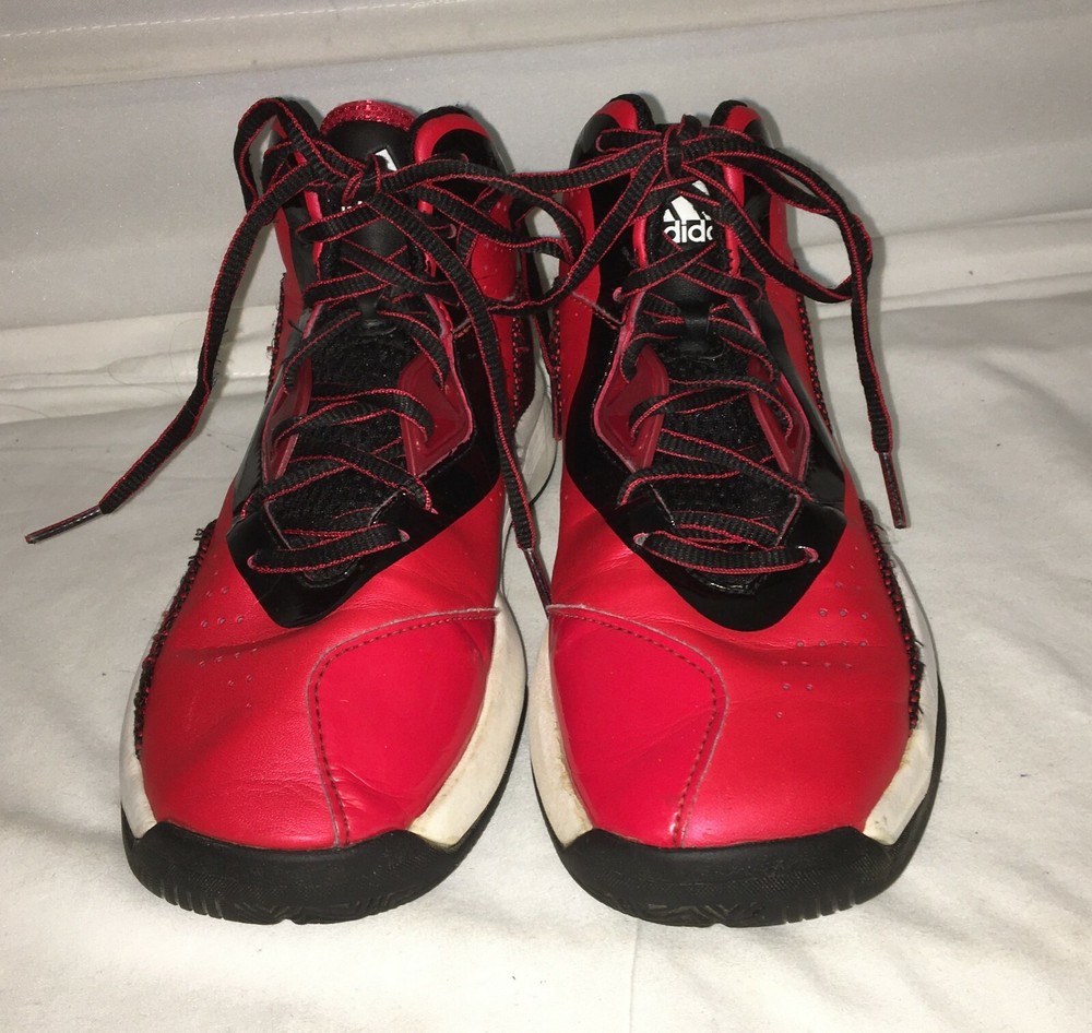 Adidas Crazy Ghost Red Black Ortholite Basketball Shoes Kids Size 3 EC!