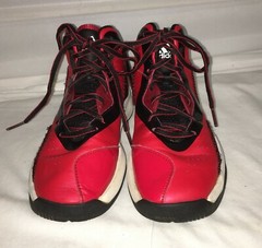 Adidas Crazy Ghost Red Black Ortholite Basketball Shoes Kids Size 3 EC!