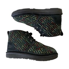 UGG Kid’s Neumel II Graphic Stitch Boots Size 2 Plush Lined