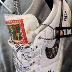 Nike Air Force 1 Just Do It Pack JDI White Black Orange (AO3977-100) 5.5Y/W7