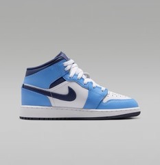 Air Jordan 1 Mid GS University Blue/White – Midnight Navy Size 6y