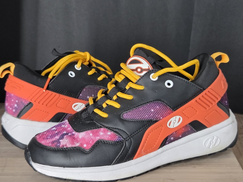 HEELYS Force Galaxy Roller Shoes Sneakers Orange Black Youth Sz 6