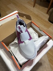 Nike Flex Runner 3 Low Pull On Grey Purple Black Girls 6.5 Women’s 8 NWB.
