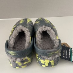 Rugged Shark Crocs Size 8 Slip on Clogs Shoes Fuzzy Kids